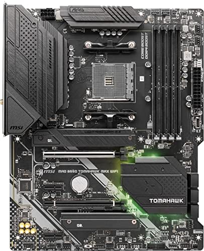 MSI MAG B550 Tomahawk MAX WiFi Gaming Motherboard  AMD AM4  DDR4  PCIe 4 0  SATA 6Gb/s  M 2  USB 3 2 Gen 2  HDMI/DP  ATX  Wi Fi 6E  AMD Ryzen 5000 Series Processors  AMD Gaming Motherboards  Renewed