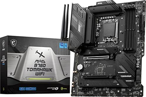 MSI MAG B760 Tomahawk WiFi DDR4 Gaming Motherboard  Supports 12th/13th/14th Gen Intel Processors  LGA 1700  DDR4  PCIe 5 0  M 2  2 5Gbps LAN  USB 3 2 Gen2  HDMI/DP  Wi Fi 6E  Bluetooth 5 3  ATX 