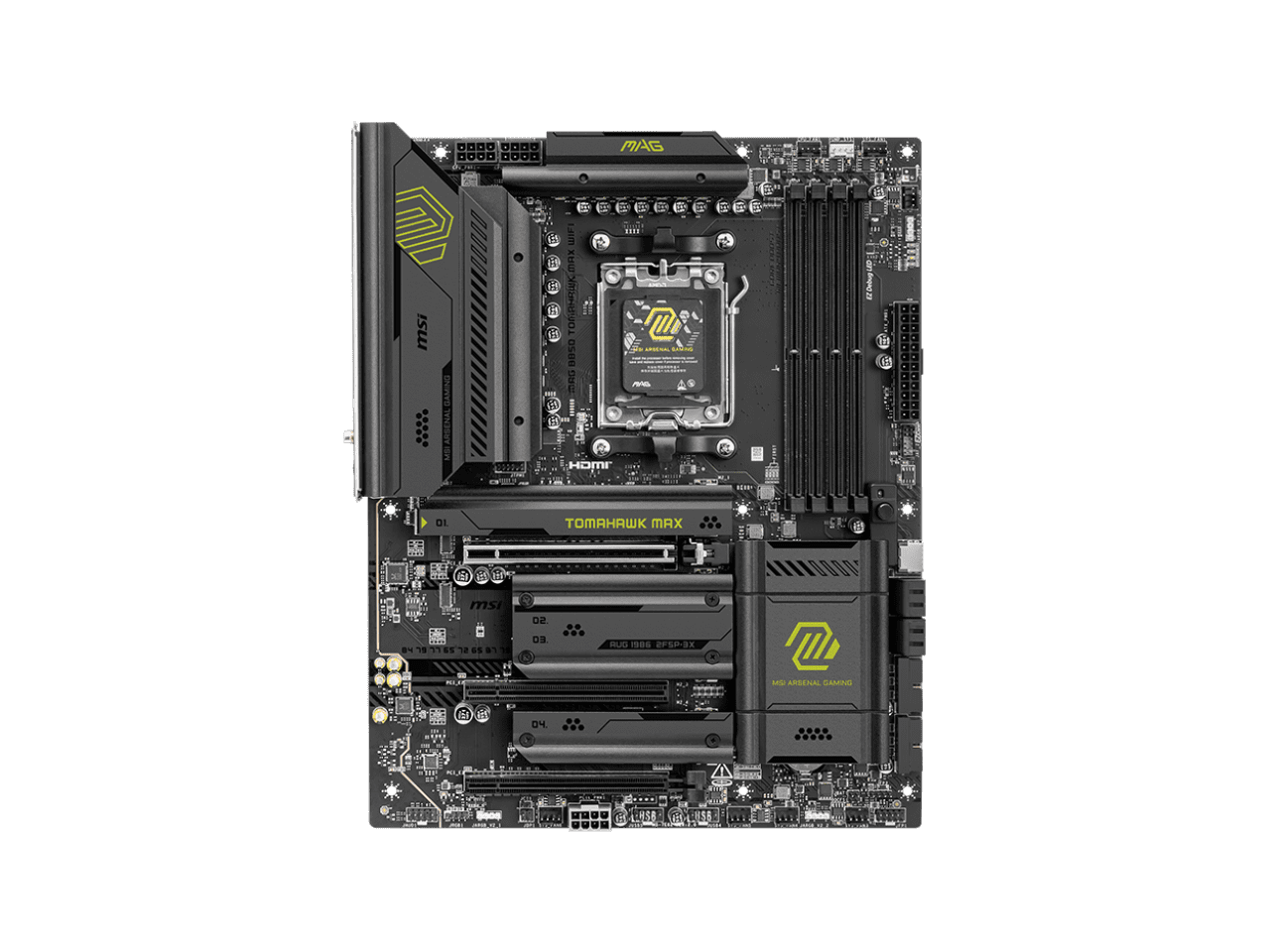 MSI MAG B850 TOMAHAWK MAX WIFI Gaming Desktop Motherboard   AMD B850 Chipset   Socket AM5   ATX  magb850tomahawkmaxwifi 