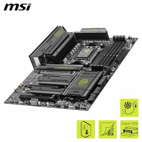 MSI MAG B850 Tomahawk MAX WiFi Motherboard ATX Supports AMD Ryzen 9000/8000 / 7000 Processors AM5 80A SPS VRM DDR5 Memory Boost 8400 MT/s OC PCIe 5 0 x16 M 2 Gen5 Wi Fi 7 5G LAN