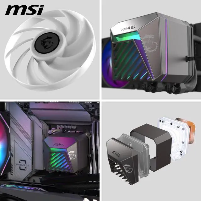 MSI MAG Coreliquid A15 360 Black  AIO ARGB Liquid Cooling   360mm Radiator   Triple 120mm ARGB PWM Fans   EZ Connect   Uni Bracket   LGA 1700/1851/AM5/AM4 Compatible