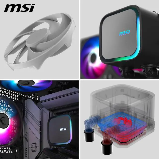 MSI MAG Coreliquid A13 360 Black   AIO ARGB Liquid Cooling   360mm Radiator   Triple 120mm ARGB PWM Fans   EZ Connect   LGA 1700/1851/AM5/AM4 Compatible
