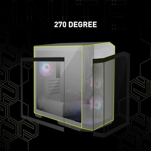 MSI MAG PANO M100R PZ   Premium Mid Tower Gaming PC Case   Tempered Glass Side Panel   ARGB 120mm Fans   Liquid Cooling Support up to 360mm Radiator   Vented Front Panel