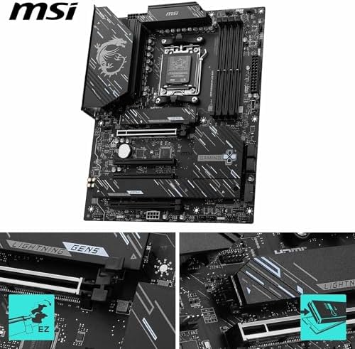 MSI MAG X870E Tomahawk WiFi Motherboard  ATX   Supports AMD Ryzen 9000/8000 / 7000 Processors  AM5 80A SPS VRM  DDR5 Memory Boost 8400  MT/s  OC   PCIe 5 0 x16  M 2 Gen5  Wi Fi 7  5G LAN