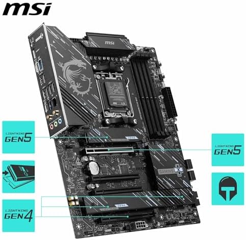 MSI MAG X870E Tomahawk WiFi Motherboard  ATX   Supports AMD Ryzen 9000/8000 / 7000 Processors  AM5 80A SPS VRM  DDR5 Memory Boost 8400  MT/s  OC   PCIe 5 0 x16  M 2 Gen5  Wi Fi 7  5G LAN