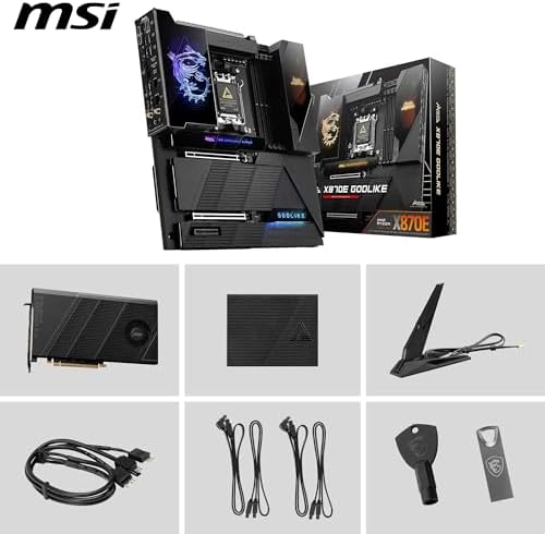MSI MAG X870E Tomahawk WiFi Motherboard  ATX   Supports AMD Ryzen 9000/8000 / 7000 Processors  AM5 80A SPS VRM  DDR5 Memory Boost 8400  MT/s  OC   PCIe 5 0 x16  M 2 Gen5  Wi Fi 7  5G LAN