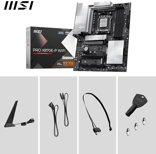 MSI MAG X870E Tomahawk WiFi Motherboard  ATX   Supports AMD Ryzen 9000/8000 / 7000 Processors  AM5 80A SPS VRM  DDR5 Memory Boost 8400  MT/s  OC   PCIe 5 0 x16  M 2 Gen5  Wi Fi 7  5G LAN
