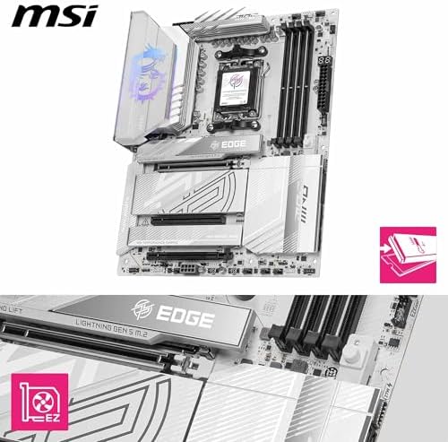 MSI MAG X870E Tomahawk WiFi Motherboard  ATX   Supports AMD Ryzen 9000/8000 / 7000 Processors  AM5 80A SPS VRM  DDR5 Memory Boost 8400  MT/s  OC   PCIe 5 0 x16  M 2 Gen5  Wi Fi 7  5G LAN