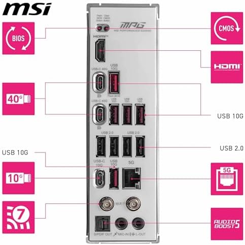 MSI MAG X870E Tomahawk WiFi Motherboard  ATX   Supports AMD Ryzen 9000/8000 / 7000 Processors  AM5 80A SPS VRM  DDR5 Memory Boost 8400  MT/s  OC   PCIe 5 0 x16  M 2 Gen5  Wi Fi 7  5G LAN