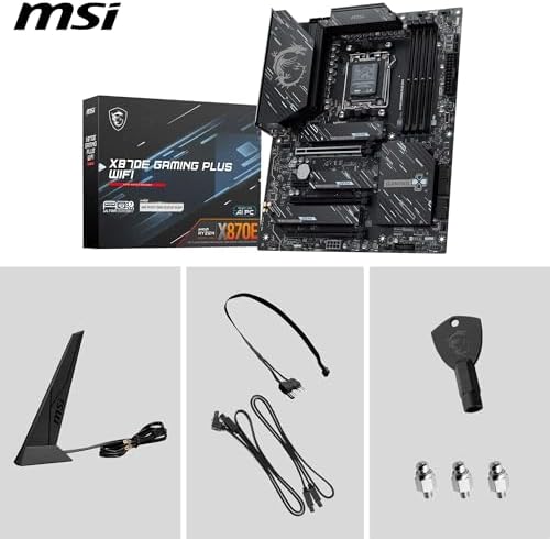 MSI MAG X870E Tomahawk WiFi Motherboard  ATX   Supports AMD Ryzen 9000/8000 / 7000 Processors  AM5 80A SPS VRM  DDR5 Memory Boost 8400  MT/s  OC   PCIe 5 0 x16  M 2 Gen5  Wi Fi 7  5G LAN