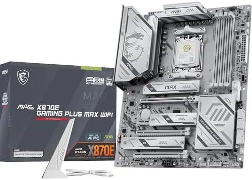MSI MAG X870E Tomahawk WiFi Motherboard  ATX   Supports AMD Ryzen 9000/8000 / 7000 Processors  AM5 80A SPS VRM  DDR5 Memory Boost 8400  MT/s  OC   PCIe 5 0 x16  M 2 Gen5  Wi Fi 7  5G LAN