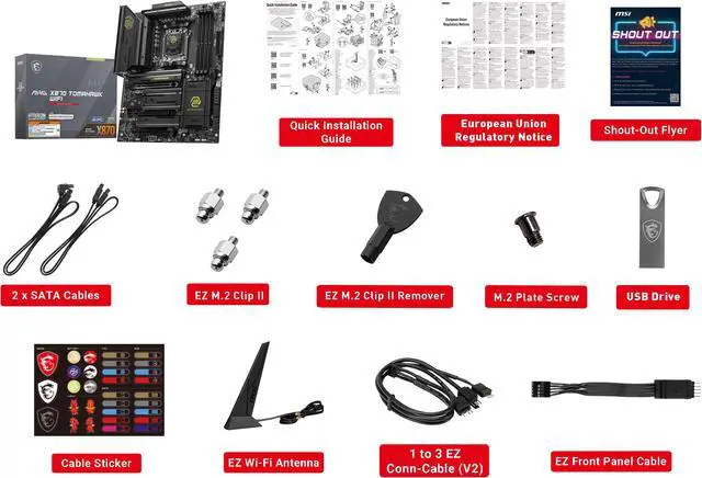 MSI MAG X870 TOMAHAWK WIFI Motherboard  ATX   Supports AMD Ryzen 9000 / 8000 / 7000 Processors  AM5   80A SPS VRM  DDR5 Memory Boost 8400 MT/s  OC   PCIe 5 0 x16 & 4 0 x16  M 2 Gen5  Wi Fi 7  5G LAN