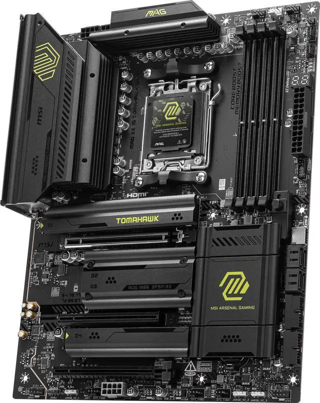 MSI MAG X870 TOMAHAWK WIFI Motherboard  ATX   Supports AMD Ryzen 9000 / 8000 / 7000 Processors  AM5   80A SPS VRM  DDR5 Memory Boost 8400 MT/s  OC   PCIe 5 0 x16 & 4 0 x16  M 2 Gen5  Wi Fi 7  5G LAN