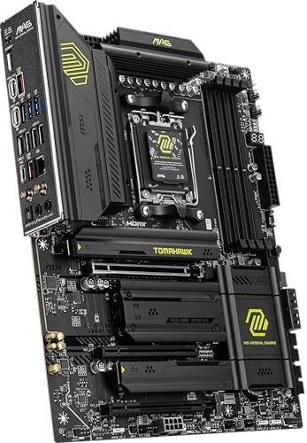 MSI MAG X870 Tomahawk WiFi Gaming Motherboard  AMD Ryzen 9000/8000/7000 Series Processors  AM5  DDR5  PCIe 5 0  M 2 Gen5  SATA 6Gb/s  USB 40Gbps  HDMI/DP  Wi Fi 7  Bluetooth 5 4  5Gbps LAN  ATX 