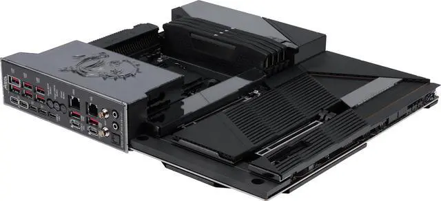 MSI MEG X870E GODLIKE MAX  E ATX   Supports AMD Ryzen 9000/8000/7000 Processors  AM5   Dynamic Dashboard III  EZ Slide M 2  64MB BIOS ROM  110A SPS  M 2 & PCIe 5 0  USB4  Wi Fi 7  10G   5G LAN