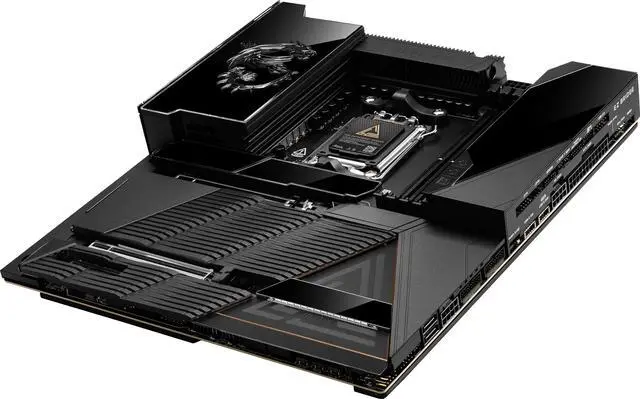 MSI MEG X870E GODLIKE MAX  E ATX   Supports AMD Ryzen 9000/8000/7000 Processors  AM5   Dynamic Dashboard III  EZ Slide M 2  64MB BIOS ROM  110A SPS  M 2 & PCIe 5 0  USB4  Wi Fi 7  10G   5G LAN