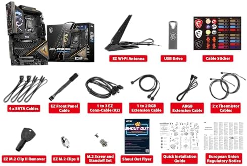 MSI MEG Z890 ACE Gaming Motherboard  Support Core Ultra Series 2 Intel Processors  LGA 1851  DDR5  PCIe 5 0  M 2  SATA  10Gbps LAN  USB Type C  Wi Fi 7  Bluetooth 5 4  Thunderbolt 4  ATX 