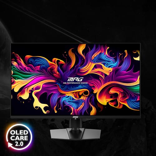 MSI MPG 321URX QD OLED  32 4K UHD Quantum Dot OLED Gaming Monitor  3840 x 2160  0 03ms  240Hz  True Black HDR 400  90W USB Type C  HDMI  DP Port