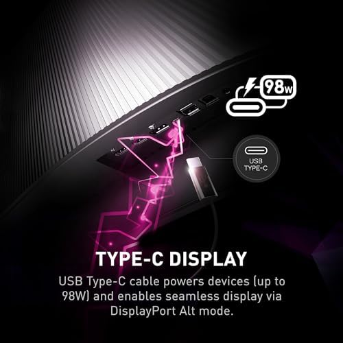 MSI MPG 341CQPX QD OLED 34 inch Curved OLED Gaming Monitor  3440 x 1440  UWQHD   0 03ms Response time  240Hz  True Black HDR 400  HDMI  DP Port  USB Type C  Tilt  Height Adjustable
