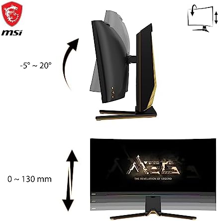 MSI MPG 341CQPX QD OLED 34 inch Curved OLED Gaming Monitor  3440 x 1440  UWQHD   0 03ms Response time  240Hz  True Black HDR 400  HDMI  DP Port  USB Type C  Tilt  Height Adjustable