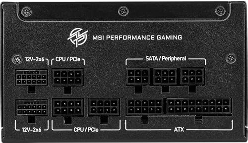 MSI MPG A1000GS PCIE5 II  Fully Modular Gaming 1000W Power Supply  80  Gold  Dual 12V 2x6 Cables  Server Grade Capacitor  ATX 3 1 & PCIe 5 1 Ready  Low Noise  8 pin PCIe x 3  10 Year Warranty