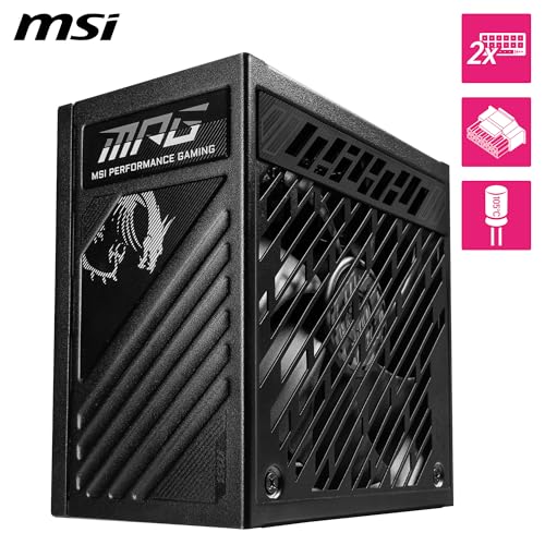 MSI MPG A1250GS PCIE 5 1 ATX 3 1 Gaming Power Supply   Full Modular   80 Plus Gold Certified 1250W   100  Japanese 105 C Capacitors   Dual 12V 2x6   ATX PSU   10 Year Warranty