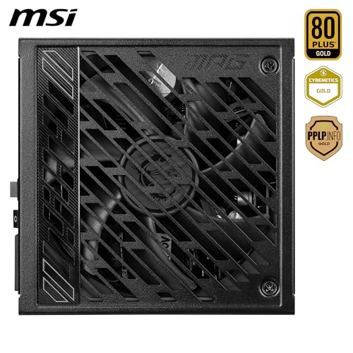 MSI MPG A1250GS PCIE 5 1 ATX 3 1 Gaming Power Supply   Full Modular   80 Plus Gold Certified 1250W   100  Japanese 105 C Capacitors   Dual 12V 2x6   ATX PSU   10 Year Warranty