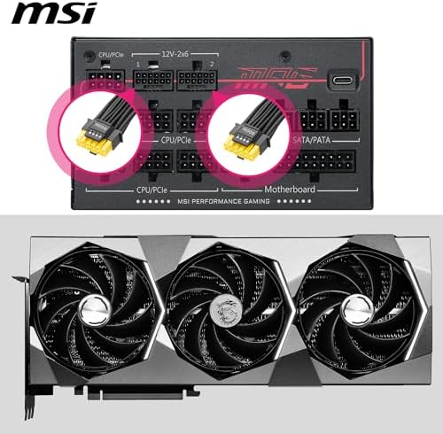 MSI MPG Ai1300TS PCIE5  Fully Modular Gaming 1300W Power Supply  80  Titanium  Dual 12V 2x6 Cables  GPU Safeguard   SiC MOSFETs  Fan Safeguard  ATX 3 1 & PCIe 5 1 Ready 12 Year Warranty