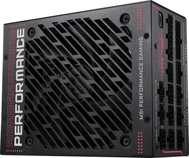 MSI MPG Ai1600TS PCIE5  Fully Modular Gaming 1600W Power Supply  80  Titanium  Dual 12V 2x6 Cables  GPU Safeguard   SiC MOSFETs  Fan Safeguard  ATX 3 1 & PCIe 5 1 Ready  12 Year Warranty