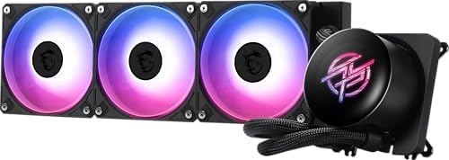 MSI MPG CORELIQUID P13 360   AIO ARGB CPU Liquid Cooler   360mm Radiator   LGA 1851 / AM5 Ready   IPS 2 1 LCD Screen   Triple 120mm ARGB PWM Fans   Uni Bracket   Black