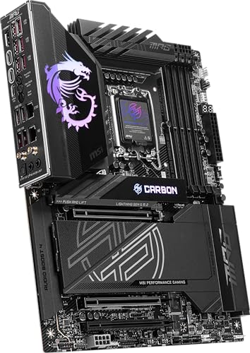 MSI MPG X870E Carbon WiFi Gaming Motherboard  AMD Ryzen 9000/8000/7000 Series Processors  AM5  DDR5  PCIe 5 0  M 2 Gen5  SATA 6Gb/s  USB 40Gbps  HDMI  Wi Fi 7  Bluetooth 5 4  5Gbps LAN  ATX