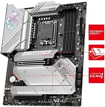 MSI MPG Z790 Edge WiFi Gaming Motherboard  Supports 12th/13th Gen Intel Processors  LGA 1700  DDR5  PCIe 5 0  M 2  2 5Gbps LAN  USB 3 2 Gen2  Wi Fi 6E  ATX   Renewed 