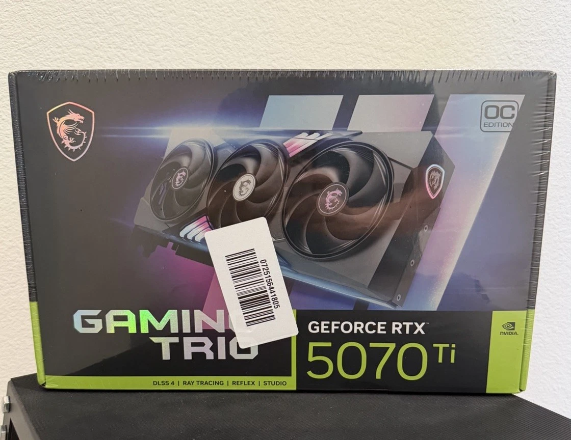 MSI Nvidia GeForce RTX 5070 Ti 16G GAMING TRIO OC Graphic Card PCIE Gen 5