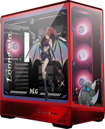 MSI PANO 130R MLG Edition   ATX Mid Tower Gaming PC Case   270 degree Tempered Glass Panel   Liquid Cooling Support up to 360mm Radiator   Pre Installed 4X ARGB Fans