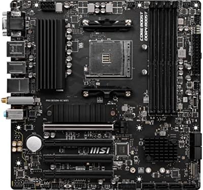 MSI PRO B550M VC WiFi ProSeries Motherboard  AMD Ryzen 5000 Series  AM4  DDR4  PCIe 4 0  SATA 6Gb/s  M 2  USB 3 2 Gen 2  HDMI/DP  Wi Fi 6E  Bluetooth 5 2  mATX 