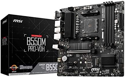 MSI PRO B550M VC WiFi ProSeries Motherboard  AMD Ryzen 5000 Series  AM4  DDR4  PCIe 4 0  SATA 6Gb/s  M 2  USB 3 2 Gen 2  HDMI/DP  Wi Fi 6E  Bluetooth 5 2  mATX 
