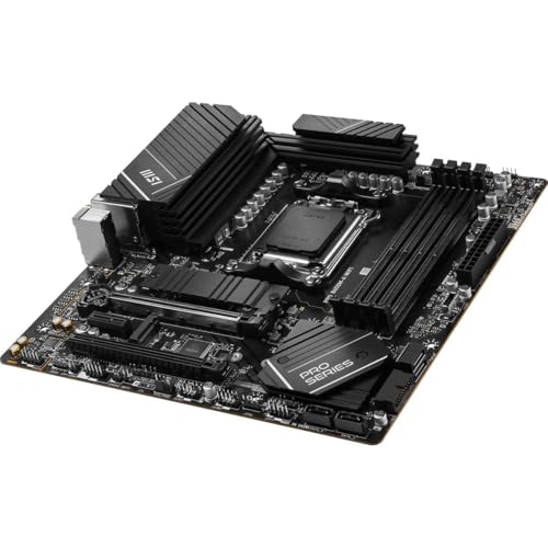 MSI PRO B650M A WiFi ProSeries Motherboard AMD Ryzen 9000/8000/7000 Series Processors AM5 DDR5 PCIe 4 0 M 2 SATA 6Gb/s USB 3 2 Gen 2 HDMI/DP Wi Fi 6E Bluetooth 5 3 2 5Gbps LAN mATX