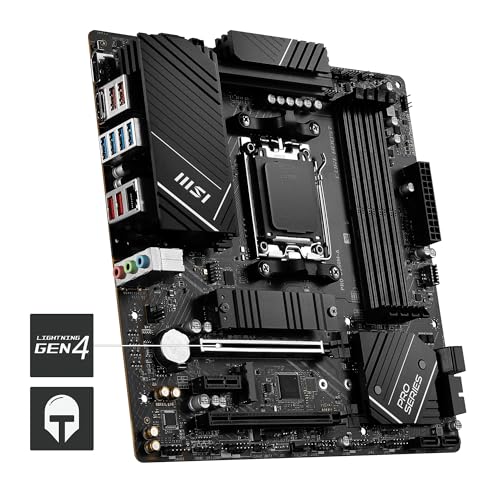 MSI PRO B650M A WiFi V1 Motherboard  Micro ATX   Supports AMD Ryzen 9000/8000 / 7000 Series Processors  AM5   DDR5 Memory Boost 6000 MHz/OC  2 x PCIe 4 0 x16  2 x M 2 Gen4  2 5G LAN