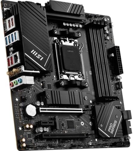 MSI PRO B650M A WiFi V1 Motherboard  Micro ATX   Supports AMD Ryzen 9000/8000 / 7000 Series Processors  AM5   DDR5 Memory Boost 6000 MHz/OC  2 x PCIe 4 0 x16  2 x M 2 Gen4  2 5G LAN