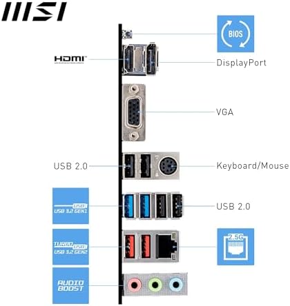 MSI PRO B650M P V1 Motherboard  Micro ATX   Supports AMD Ryzen 9000/8000 / 7000 Series Processors  AM5   DDR5 Memory Boost 6000 MHz/OC  1 x PCIe 4 0 x16  2 x M 2 Gen4  2 5G LAN