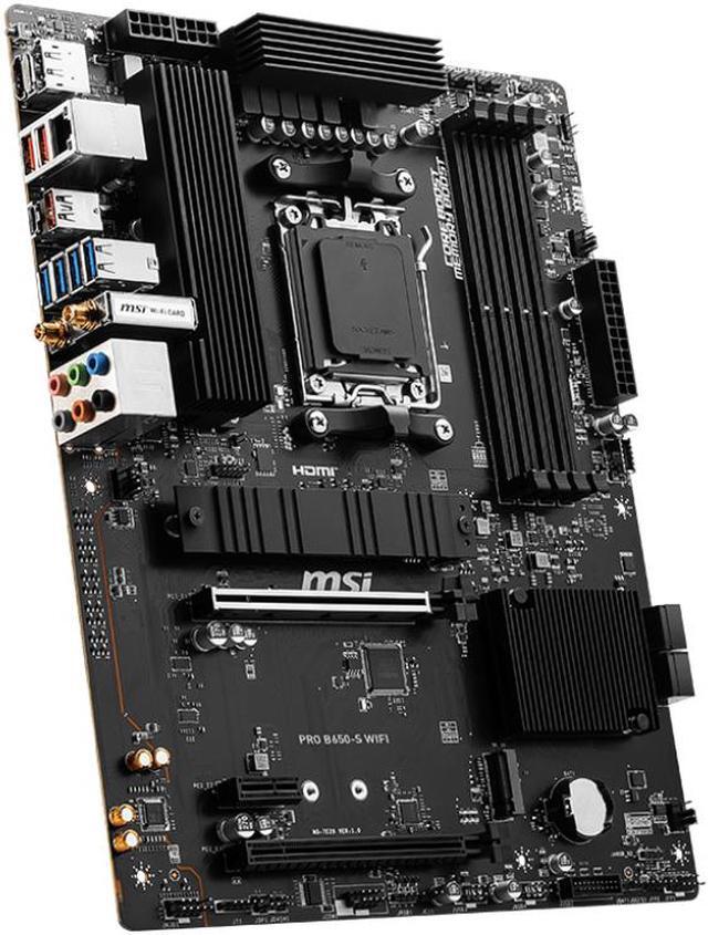 MSI PRO B650 S WIFI AM5 AMD B650 Ryzen 7000 DDR5 PCI E x16 slot  Wi Fi 6E Bluetooth SATA 6Gb/s ATX Motherboard
