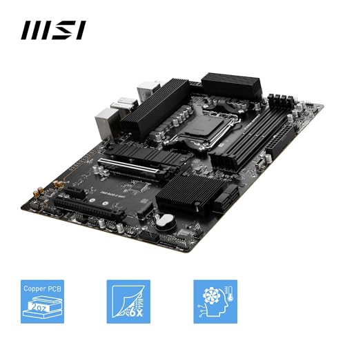 MSI PRO B650 S WiFi V1 Motherboard  ATX   Supports AMD Ryzen 9000/8000 / 7000 Series Processors  AM5   DDR5 Memory Boost 6000 MHz/OC  2 x PCIe 4 0 x16  2 x M 2 Gen4  Wi Fi 6E