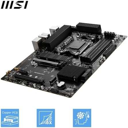 MSI PRO B650 S WiFi V1 Motherboard  ATX   Supports AMD Ryzen 9000/8000 / 7000 Series Processors  AM5   DDR5 Memory Boost 6000 MHz/OC  2 x PCIe 4 0 x16  2 x M 2 Gen4  Wi Fi 6E
