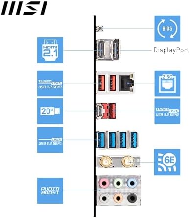 MSI PRO B650 S WiFi V1 Motherboard  ATX   Supports AMD Ryzen 9000/8000 / 7000 Series Processors  AM5   DDR5 Memory Boost 6000 MHz/OC  2 x PCIe 4 0 x16  2 x M 2 Gen4  Wi Fi 6E