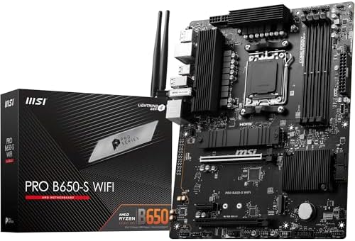 MSI PRO B650 S WiFi V1 Motherboard  ATX   Supports AMD Ryzen 9000/8000 / 7000 Series Processors  AM5   DDR5 Memory Boost 6000 MHz/OC  2 x PCIe 4 0 x16  2 x M 2 Gen4  Wi Fi 6E