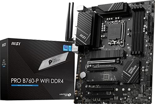 MSI PRO B760 P WiFi DDR4 ProSeries Motherboard  Supports 12th/13th/14th Gen Intel Processors  LGA 1700  DDR4  PCIe 4 0  M 2  2 5Gbps LAN  USB 3 2 Gen2  HDMI/DP  Wi Fi 6E  Bluetooth 5 3  ATX