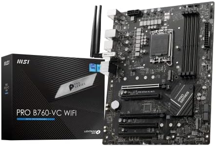 MSI PRO B760 P WiFi DDR4 ProSeries Motherboard  Supports 12th/13th/14th Gen Intel Processors  LGA 1700  DDR4  PCIe 4 0  M 2  2 5Gbps LAN  USB 3 2 Gen2  HDMI/DP  Wi Fi 6E  Bluetooth 5 3  ATX