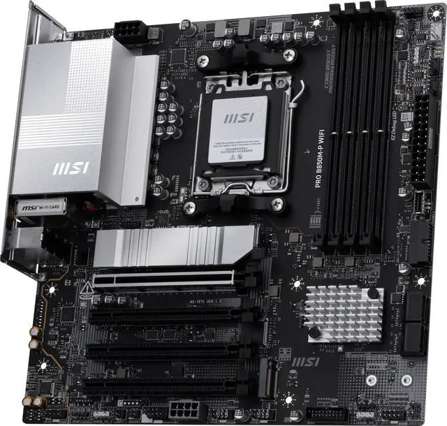 MSI PRO B850M P WIFI AM5 AMD B850 support PCIe 5 0 SATA 6Gb/s Displayport1 4 HDMI Wi Fi 7 5G LAN  Bluetooth 5 4 Micro ATX  AMD Motherboards