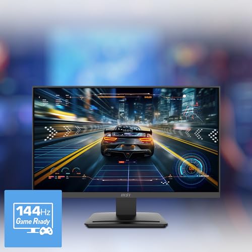 MSI PRO MP243L E14 24 inch IPS 1920 x 1080  FHD  Gaming Office Monitor  144Hz  Adaptive Synch  HDR Ready  HDMI  VGA Port VESA Mountable  Tilt  4 Side Slim Bezel 1ms  Black