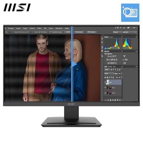 MSI PRO MP243L E14 24 inch IPS 1920 x 1080  FHD  Gaming Office Monitor  144Hz  Adaptive Synch  HDR Ready  HDMI  VGA Port VESA Mountable  Tilt  4 Side Slim Bezel 1ms  Black